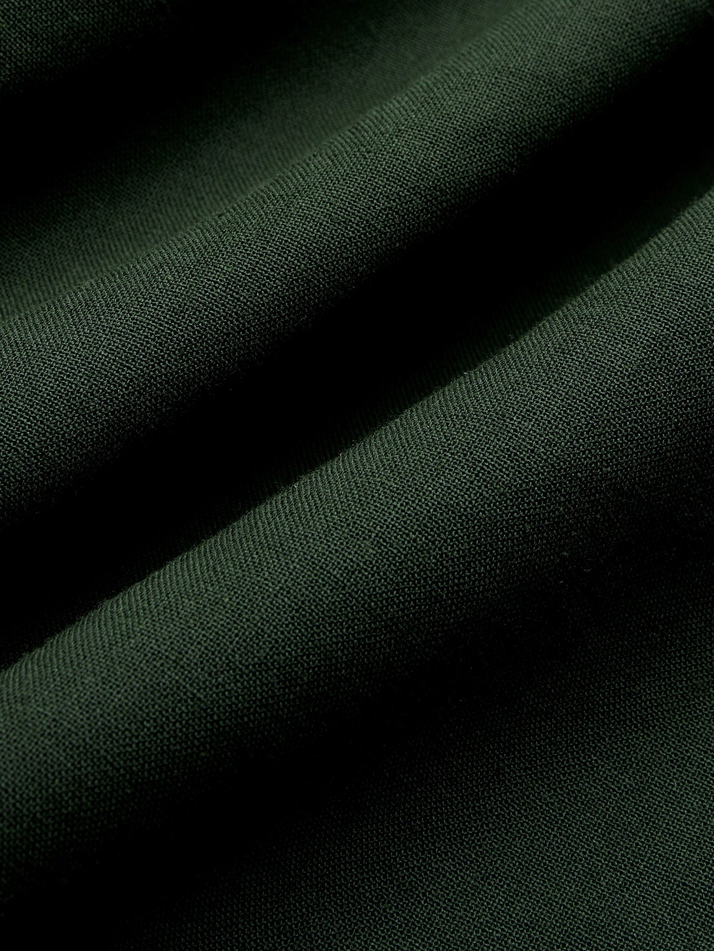 Robe longue en lin, manches longues, col rond, laçage, mélange de lin, vert foncé