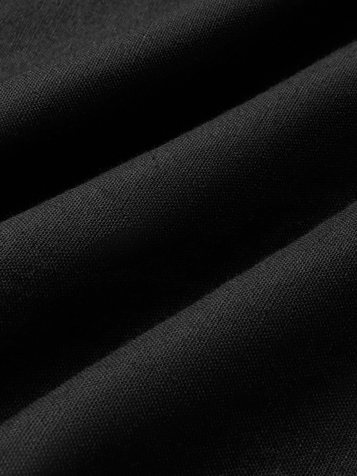 Robe Midi en Lin, Sans Manches, Col en Dentelle, Unie, Dentelle, Vintage Français, Noir
