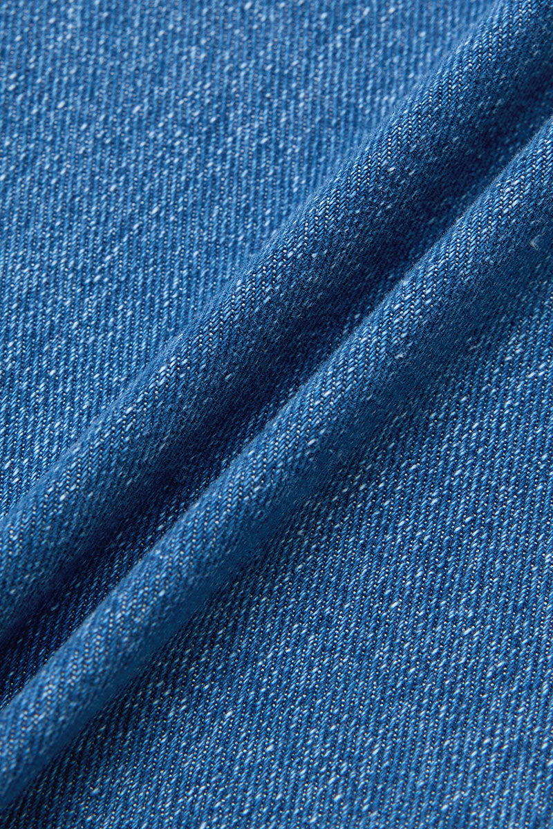 Raw Hem Ripped Mid Waist Straight Leg Capri Jeans
