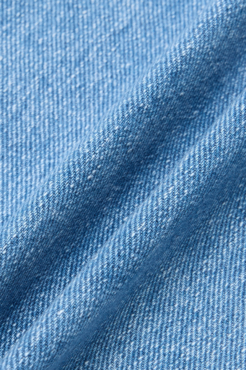 Roll Hem Mid Waist Straight Leg Crop Jeans Without Belt