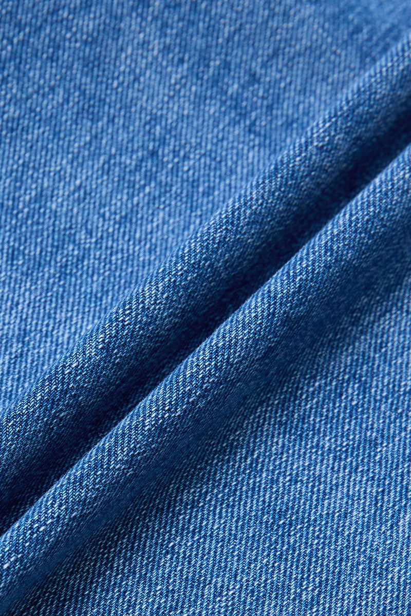 Wash Seam Side Split Hem High Rise Wide Leg Jeans