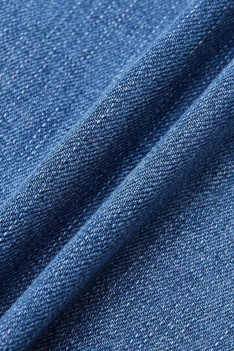 Roll & Raw Hem Criss Cross Mid Waist Straight Leg Capri Jeans
