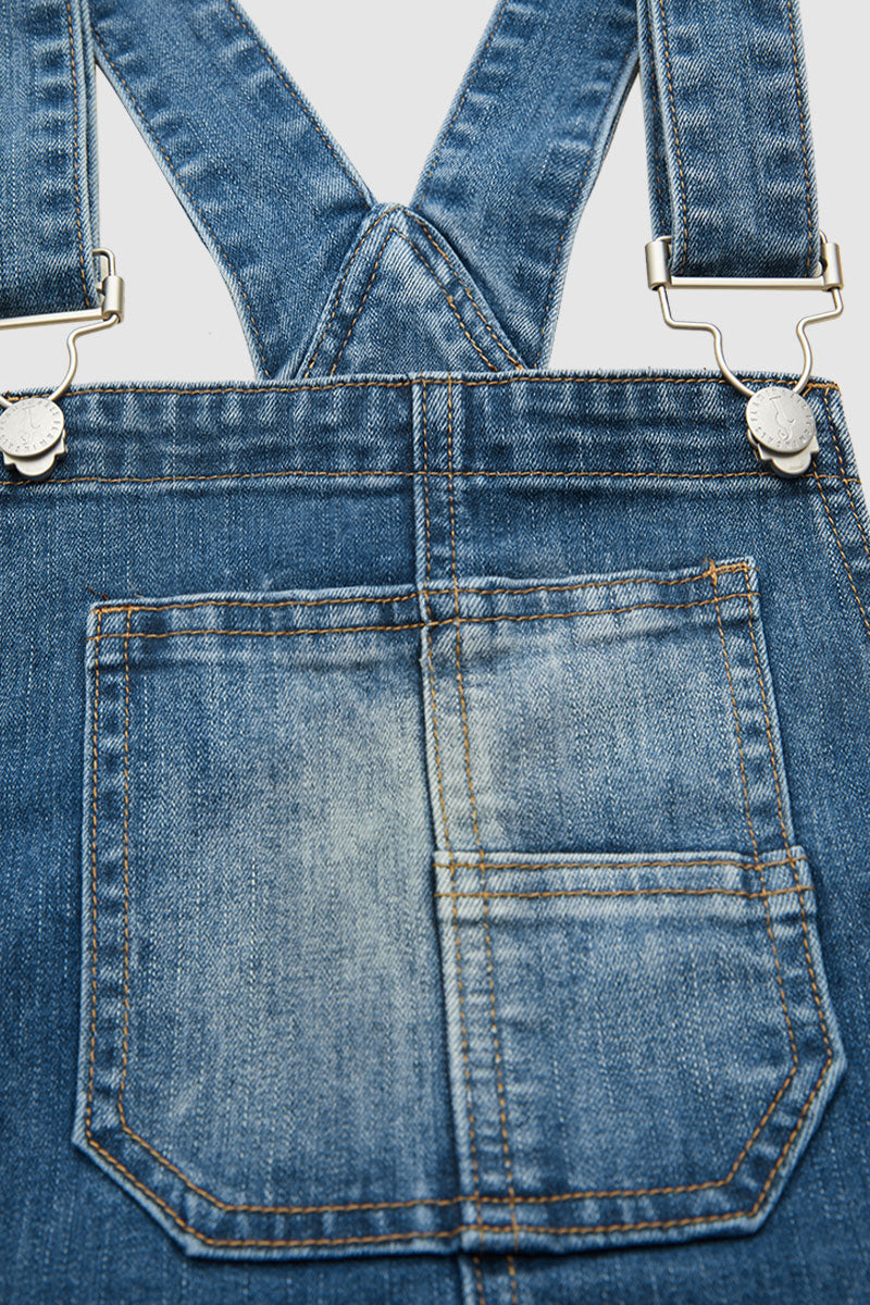 Wash Patch Pocket Barrel Overalls
