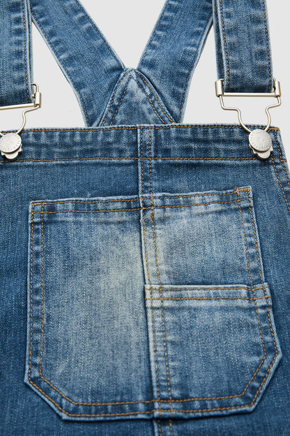 Wash Patch Pocket Barrel Overalls