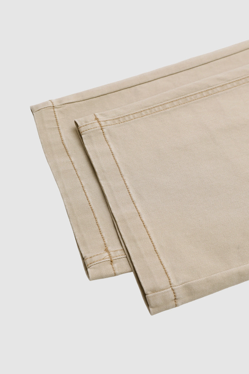 Solid Patch Pocket Mid Rise Straight Leg Crop Pants