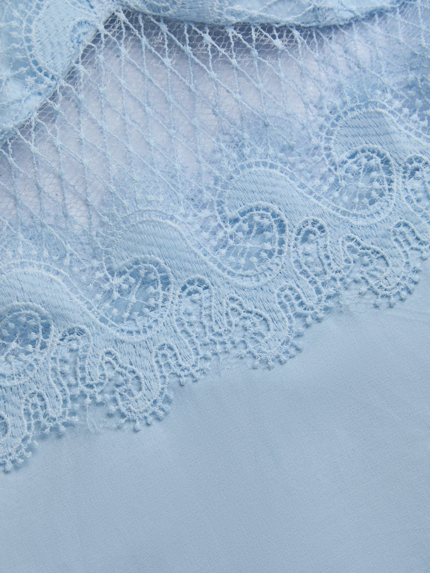 Robe longue en coton, sans manches, col en V, unie, dentelle, style vintage français, bleue