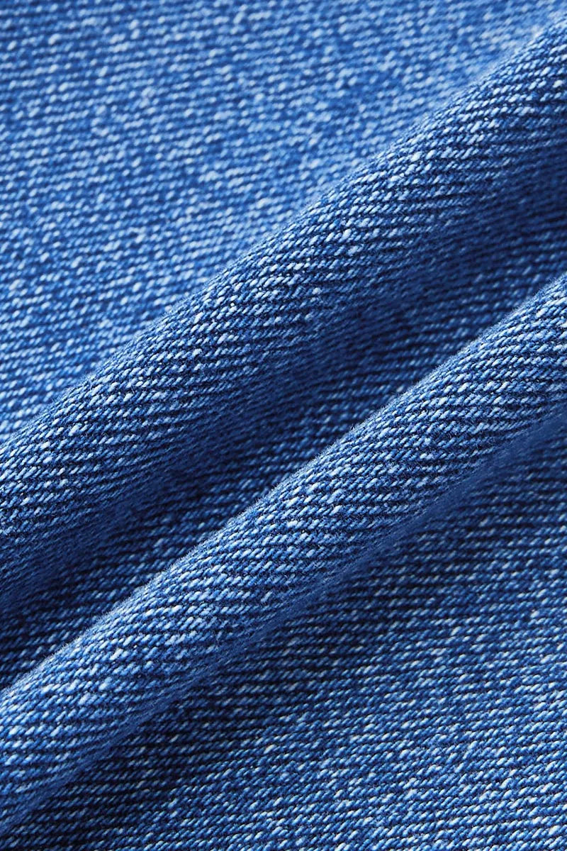 Wash Mid Waist Straight Leg Jeans