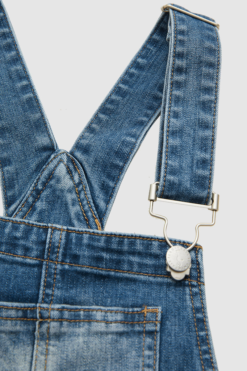 Wash Patch Pocket Barrel Overalls