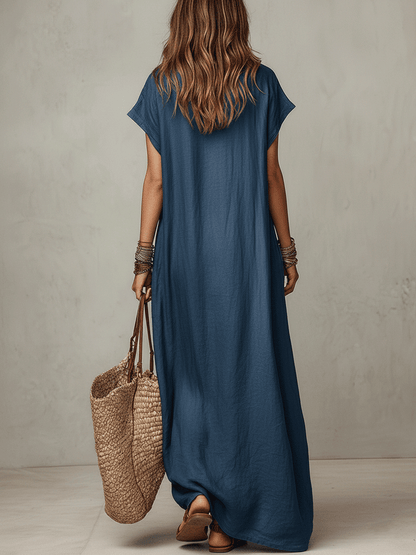 Robe longue bohème décontractée et fluide