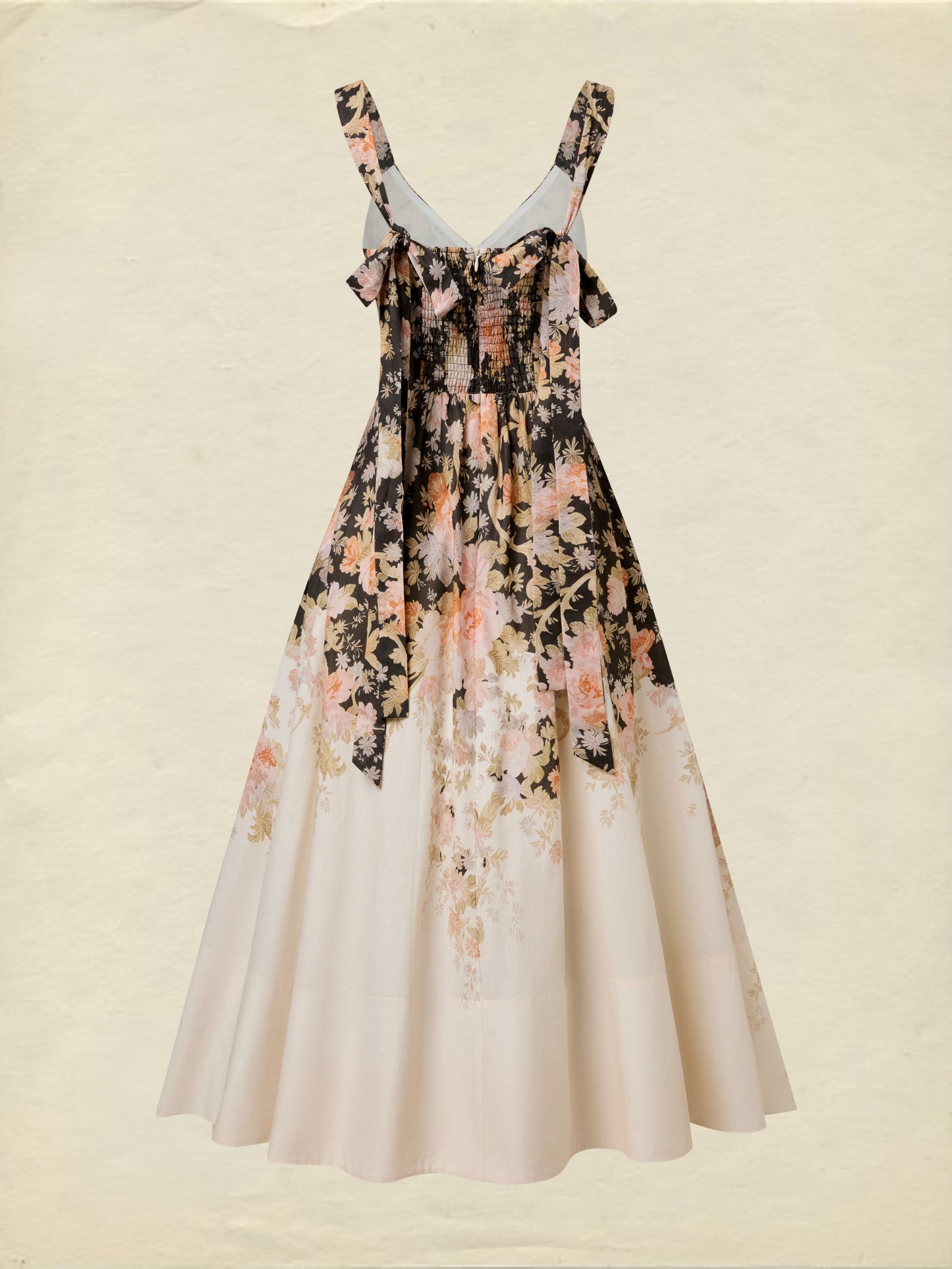 Robe midi en coton, sans manches, encolure en cœur, florale, à bretelles, vacances, vintage, abricot