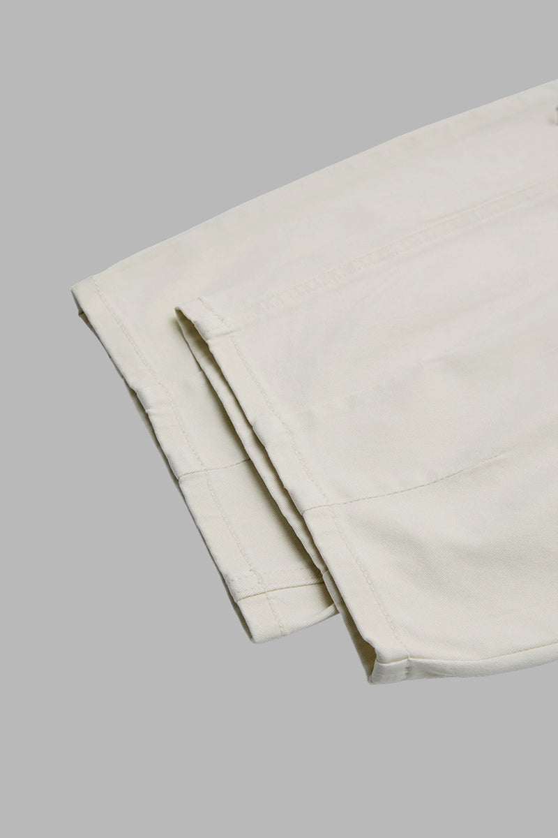 Solid Pleated Mid Rise Barrel Leg Pants Without Belt