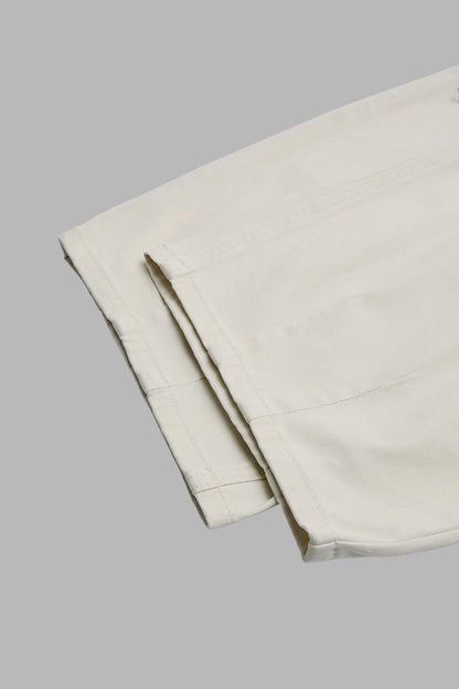Solid Pleated Mid Rise Barrel Leg Pants Without Belt