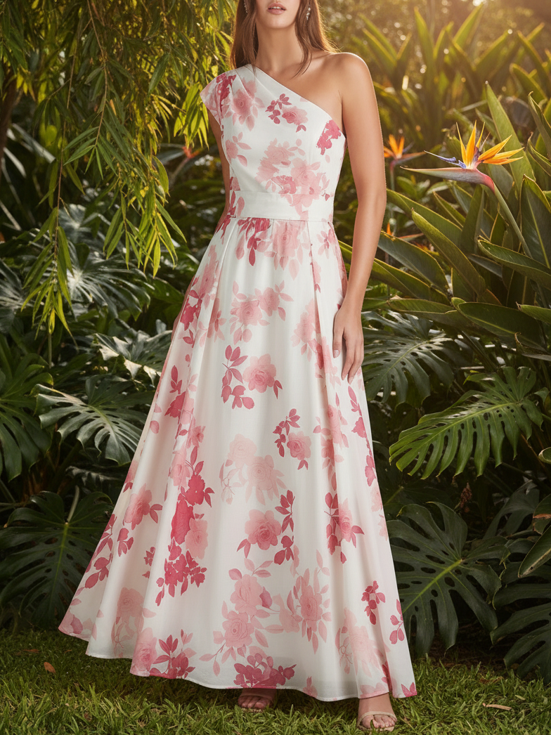 Robe longue en coton, sans manches, à fleurs, ceinture décorative, vacances, vintage, rouge