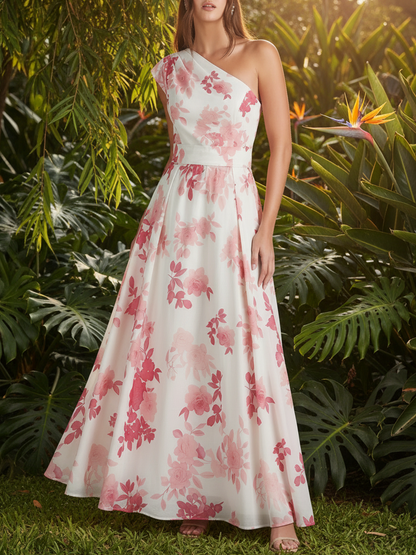 Robe longue en coton, sans manches, à fleurs, ceinture décorative, vacances, vintage, rouge