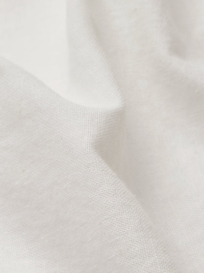 Robe longue en lin, manches courtes, col en V, unie, dentelle, vintage, blanche