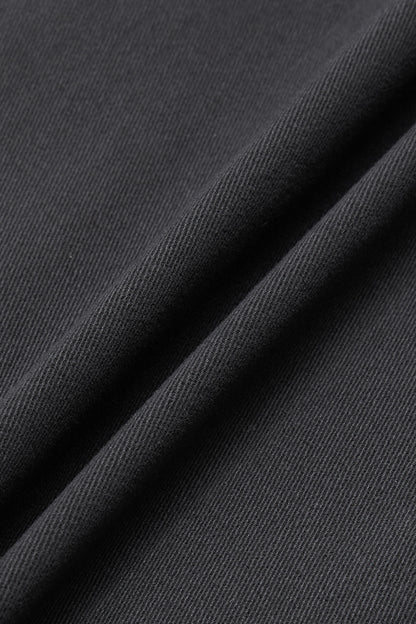 Solid Stitch Detail Pleated Barrel Leg Mid Waist Pants