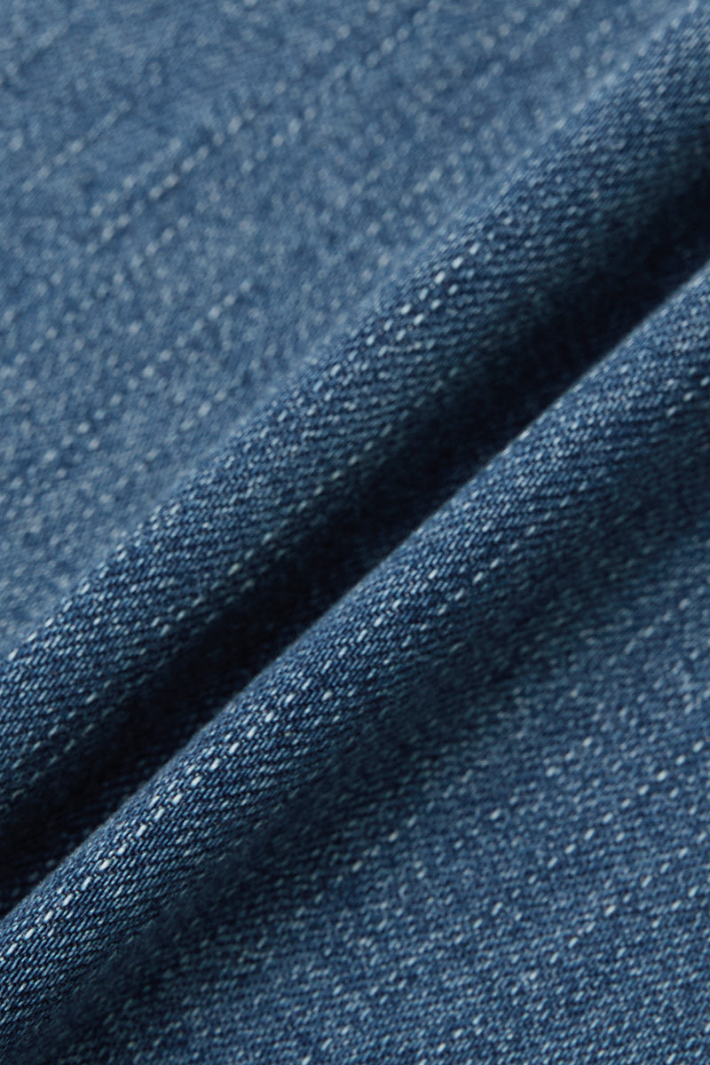 Wash Mid Waist Wide Leg Jeans Without Belt