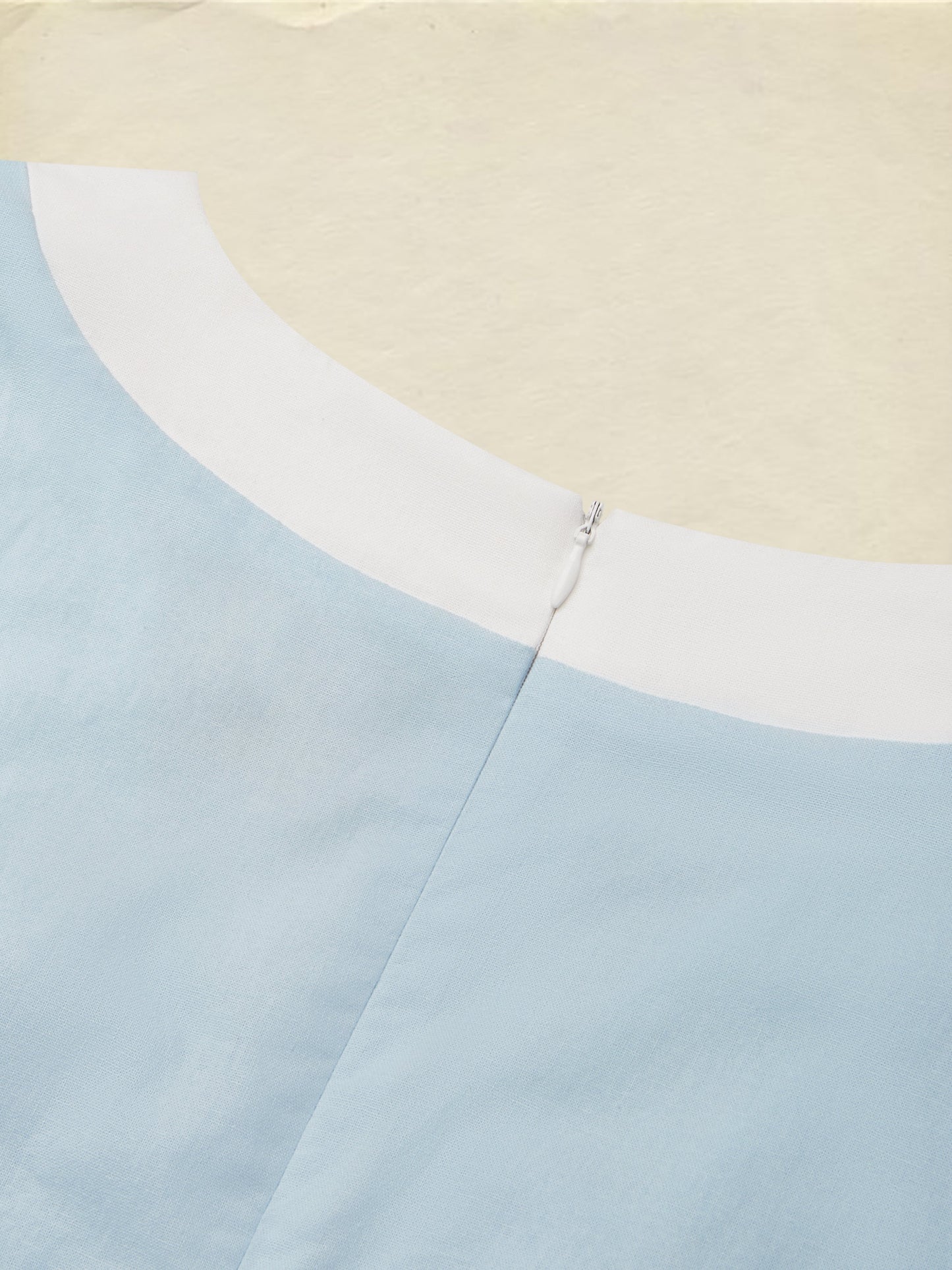 Robe midi en lin, manches longues, col en V, unie, avec ceinture, style vintage français, bleu ciel