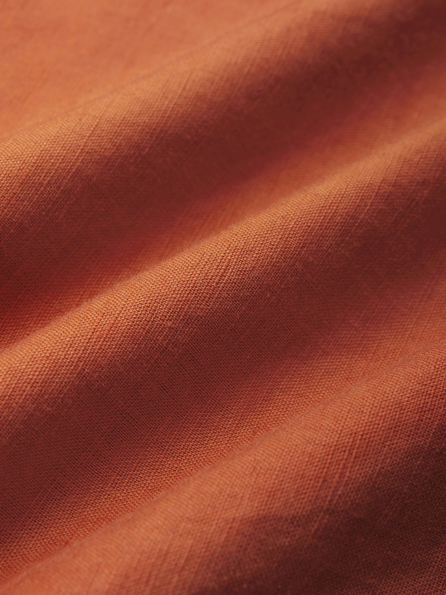Robe longue en lin, manches longues, col montant, robe chemise, mélange de lin, orange
