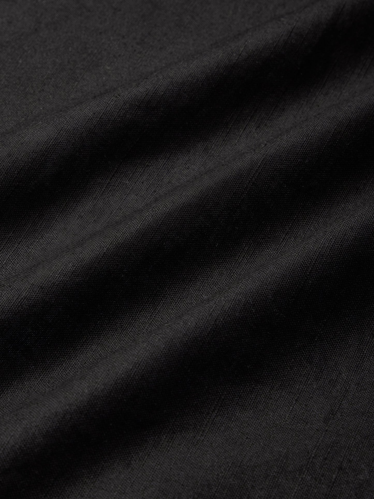 Robe Midi en Lin, Manches Mi-longues, Col Cœur, Unie, Dentelle, Vintage, Noir
