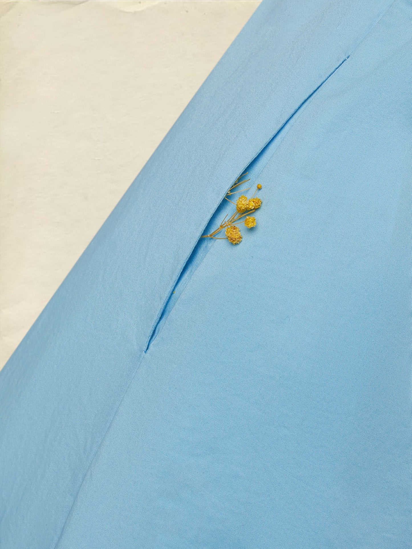 Combinaison en coton, Manches Courtes, Col V, Uni, Fleurs en relief, Style vintage français, Bleu