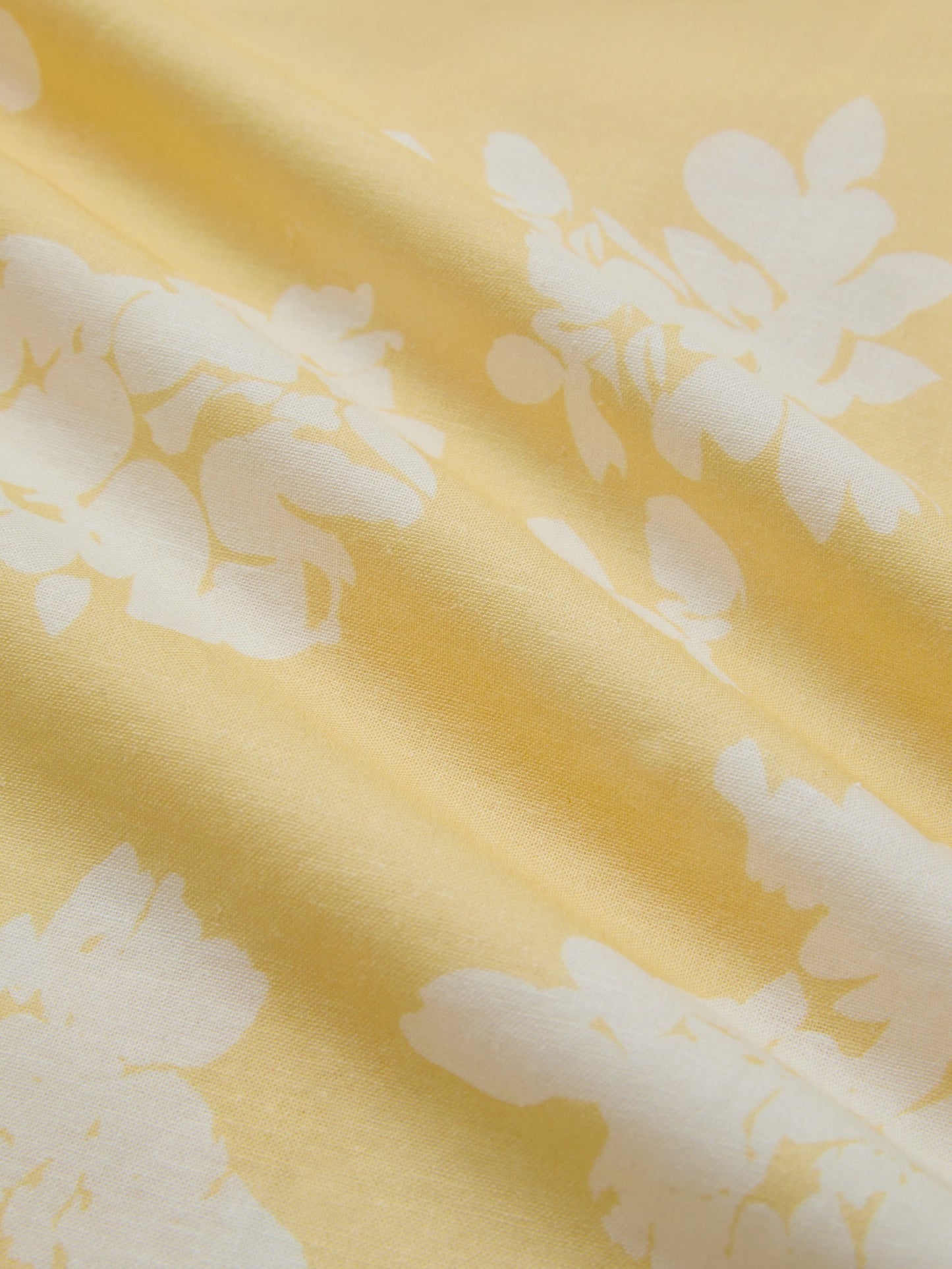 Robe midi en coton, manches courtes, à fleurs, style vintage français, jaune