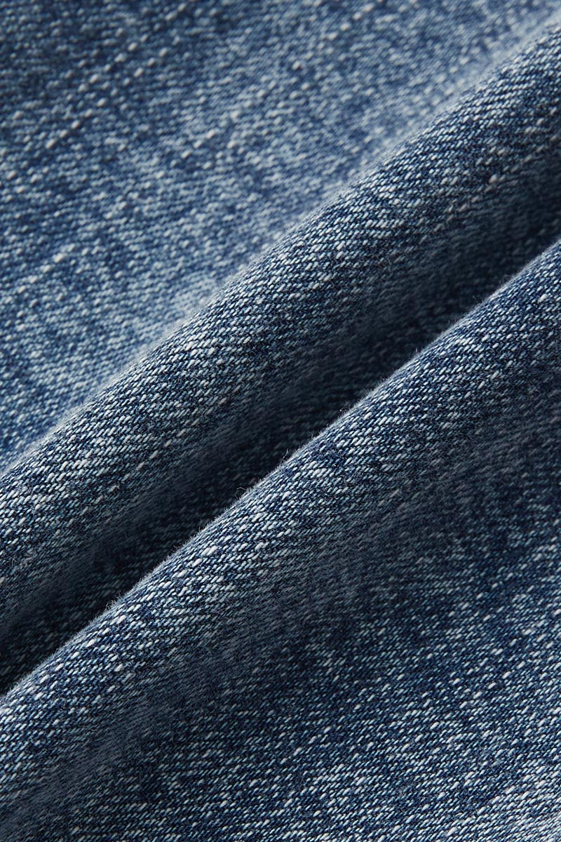Double Button Stitch Detail High Waist Bootcut Jeans