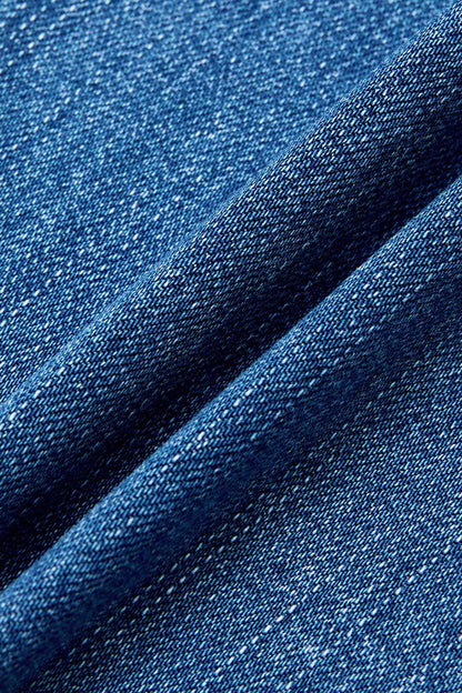 Wash Seam Detail Mid Rise Straight Leg Crop Jeans