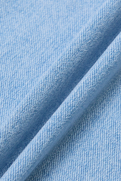 Wash Stitch Detail Mid Waist Straight Leg Jeans Without Belt