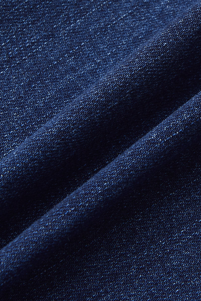 Wash Stitch Detail Flap Pocket High Waist Straight Leg Jeans