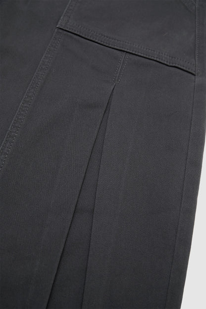 Solid Stitch Detail Pleated Barrel Leg Mid Waist Pants