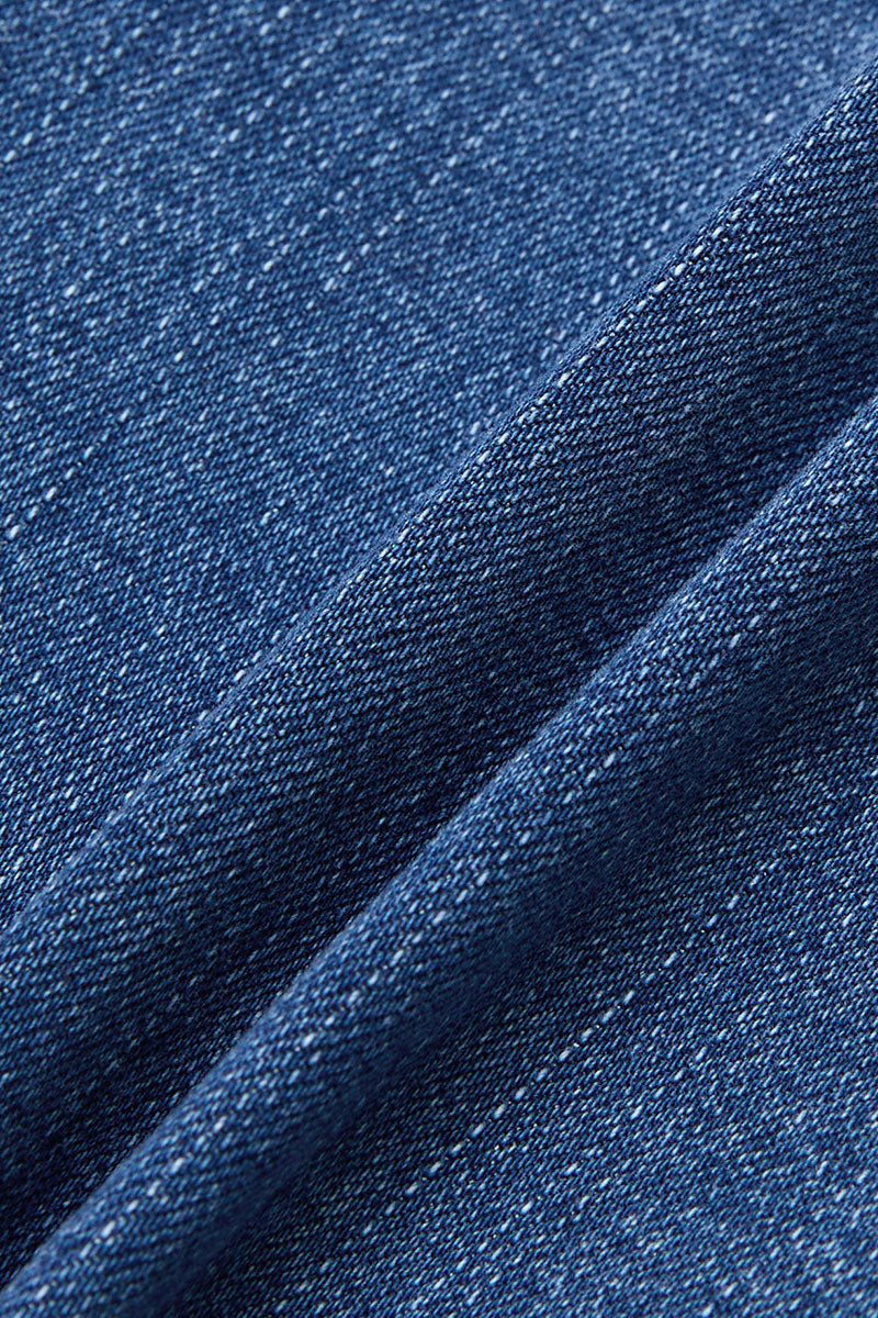 Button Tab Roll Hem Mid Waist Skinny Capri Jeans