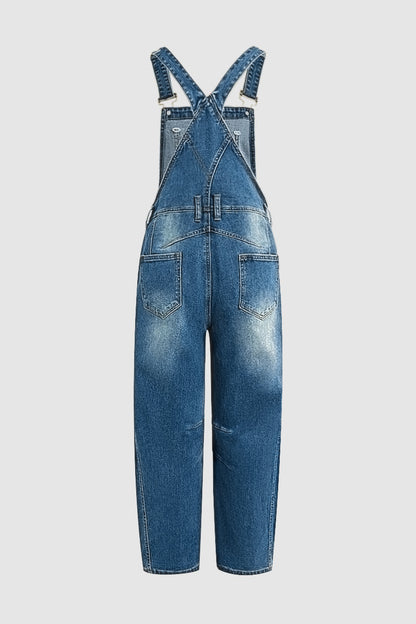 Wash Patch Pocket Barrel Overalls