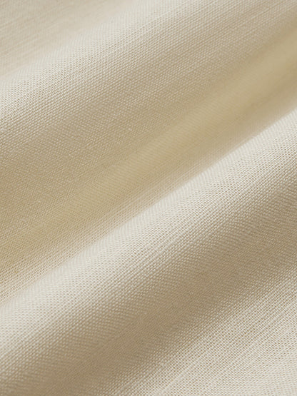 Robe longue en lin, manches longues, col en dentelle, unie, pour un thé, couleur abricot