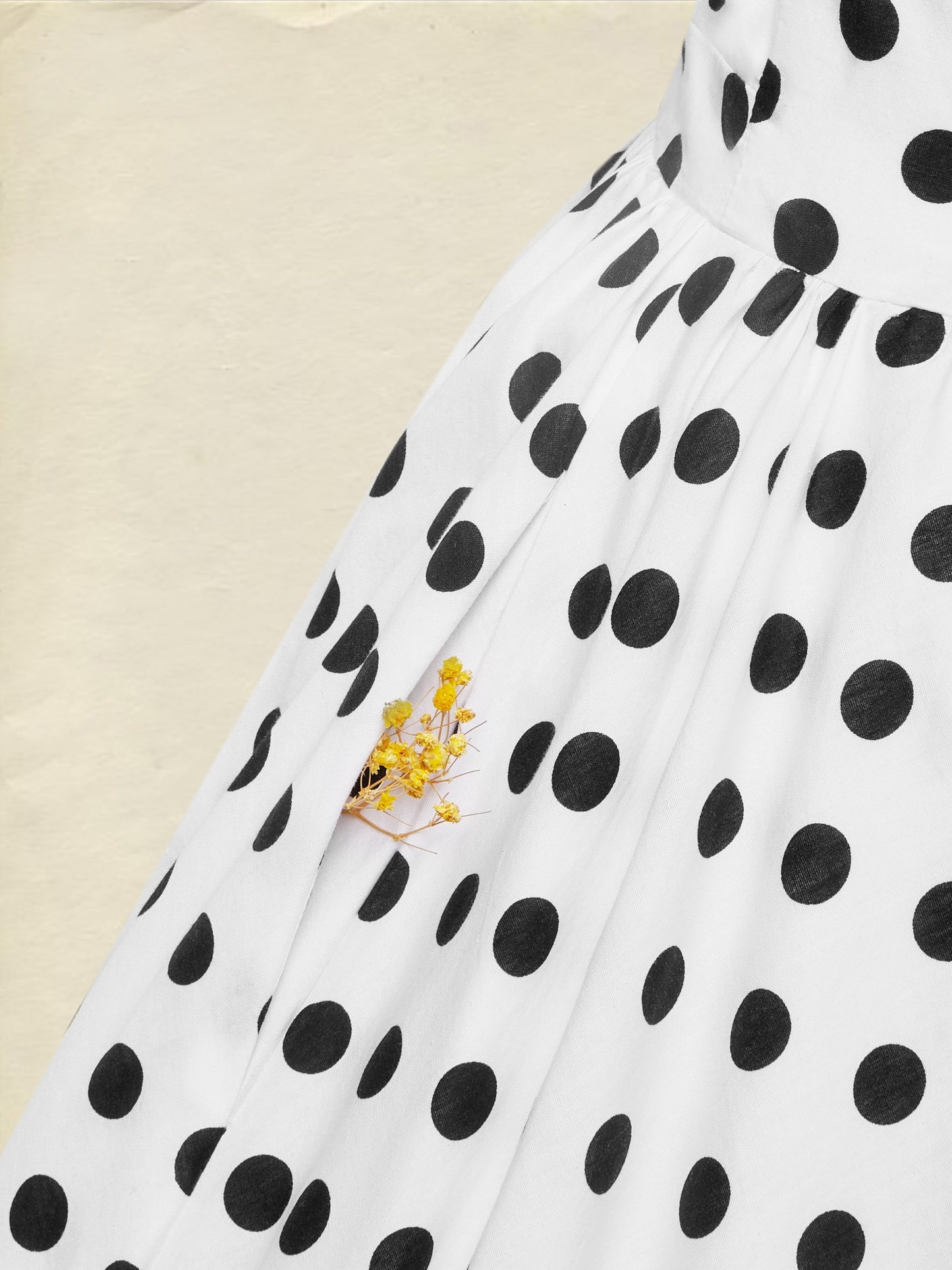 Robe longue en coton, sans manches, col carré, à pois, bretelles, vintage, blanche