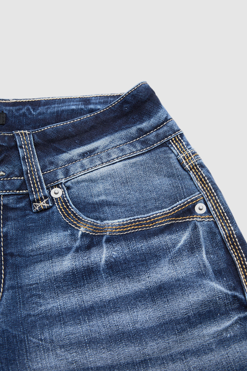 90s Vintage Slant Pocket Mid Waist Bootcut Jeans