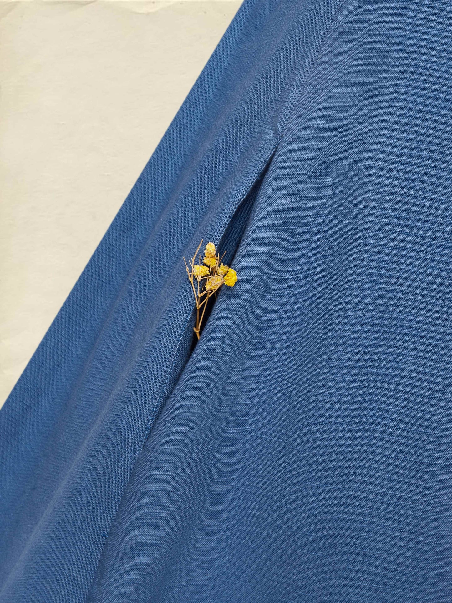 Robe longue en lin, sans manches, asymétrique, unie, avec ceinture, style vintage français, bleu roi