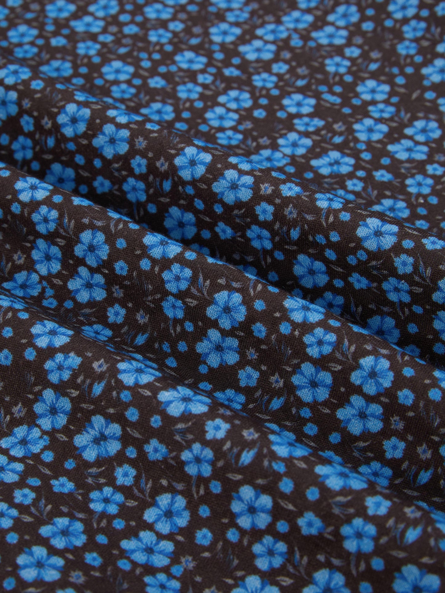 Robe longue en coton, sans manches, col en V, motifs floraux, dentelle, vintage, bleue