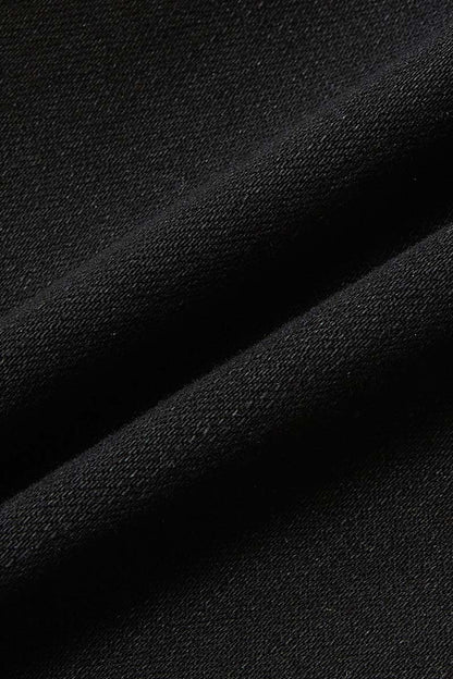 Double Button Stitch Detail High Waist Bootcut Jeans