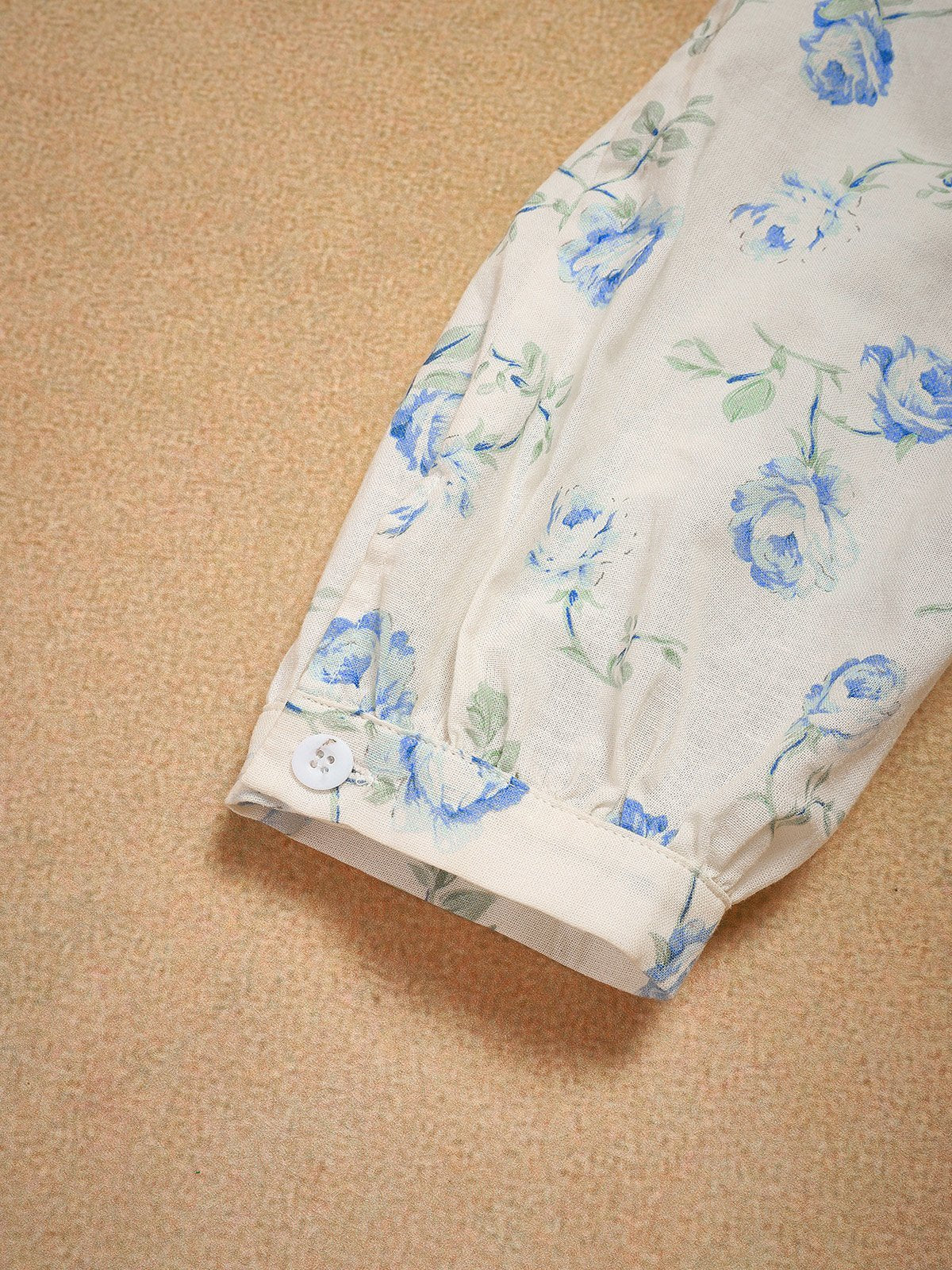 Robe longue en lin, Manches 3/4, Col en V, Mélange de lin, Bleu