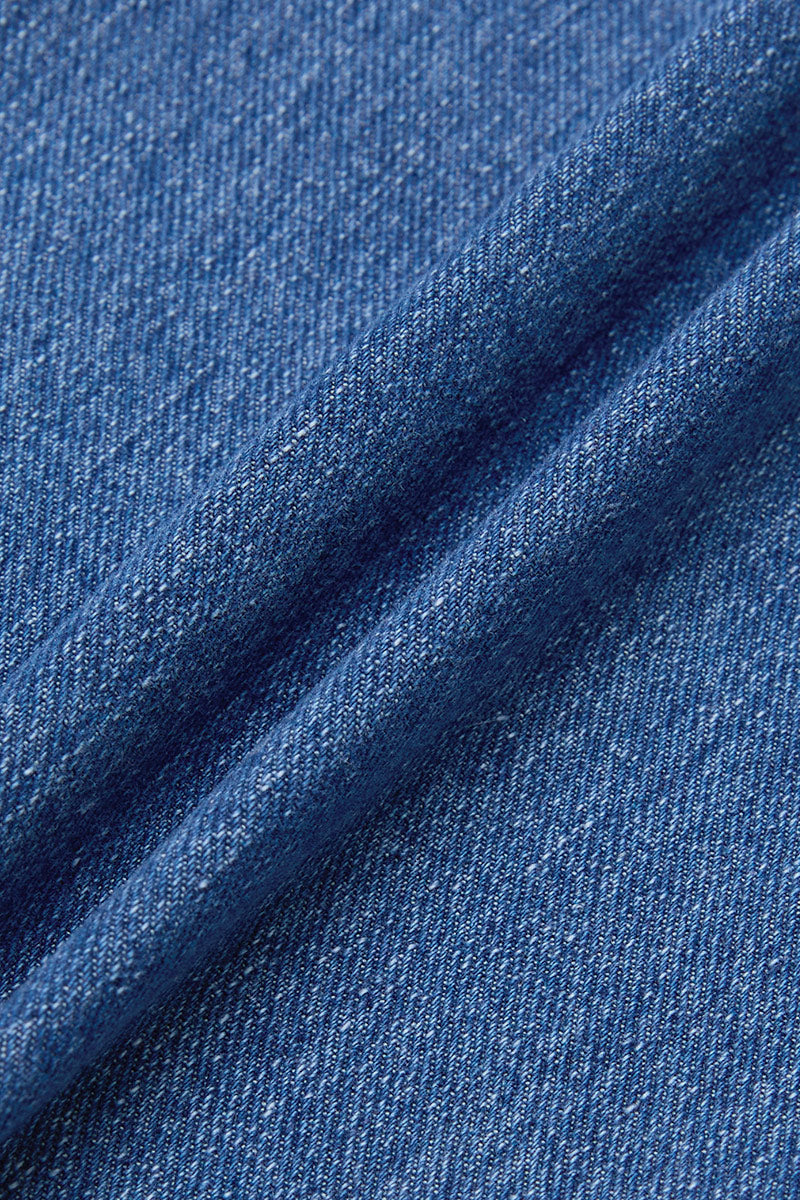 Roll & Raw Hem Stitch Detail Flap Decor High Waist Tapered Cropped Jeans