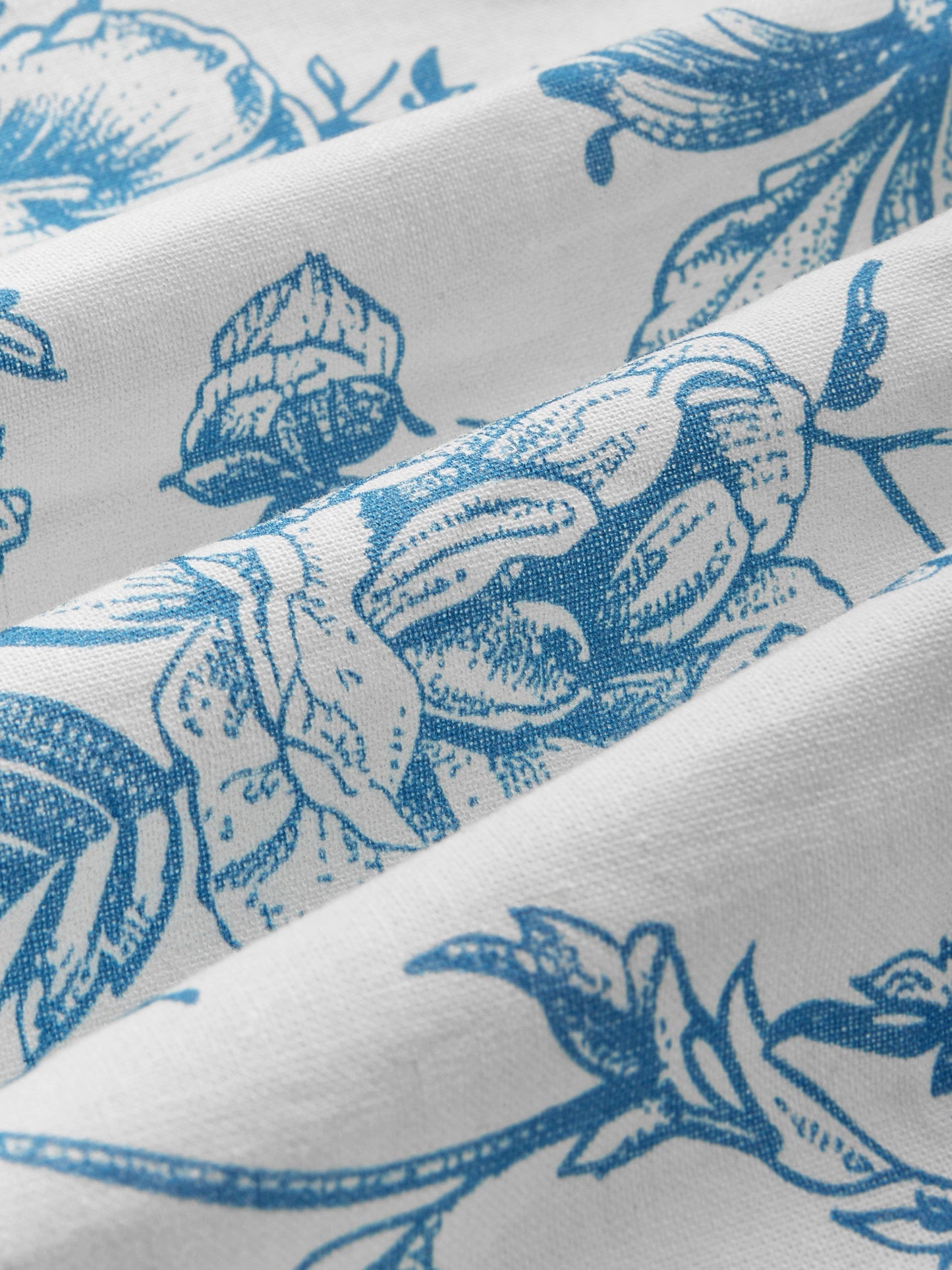 Robe midi en lin, manches courtes, encolure cœur, florale, volants, vintage, bleue