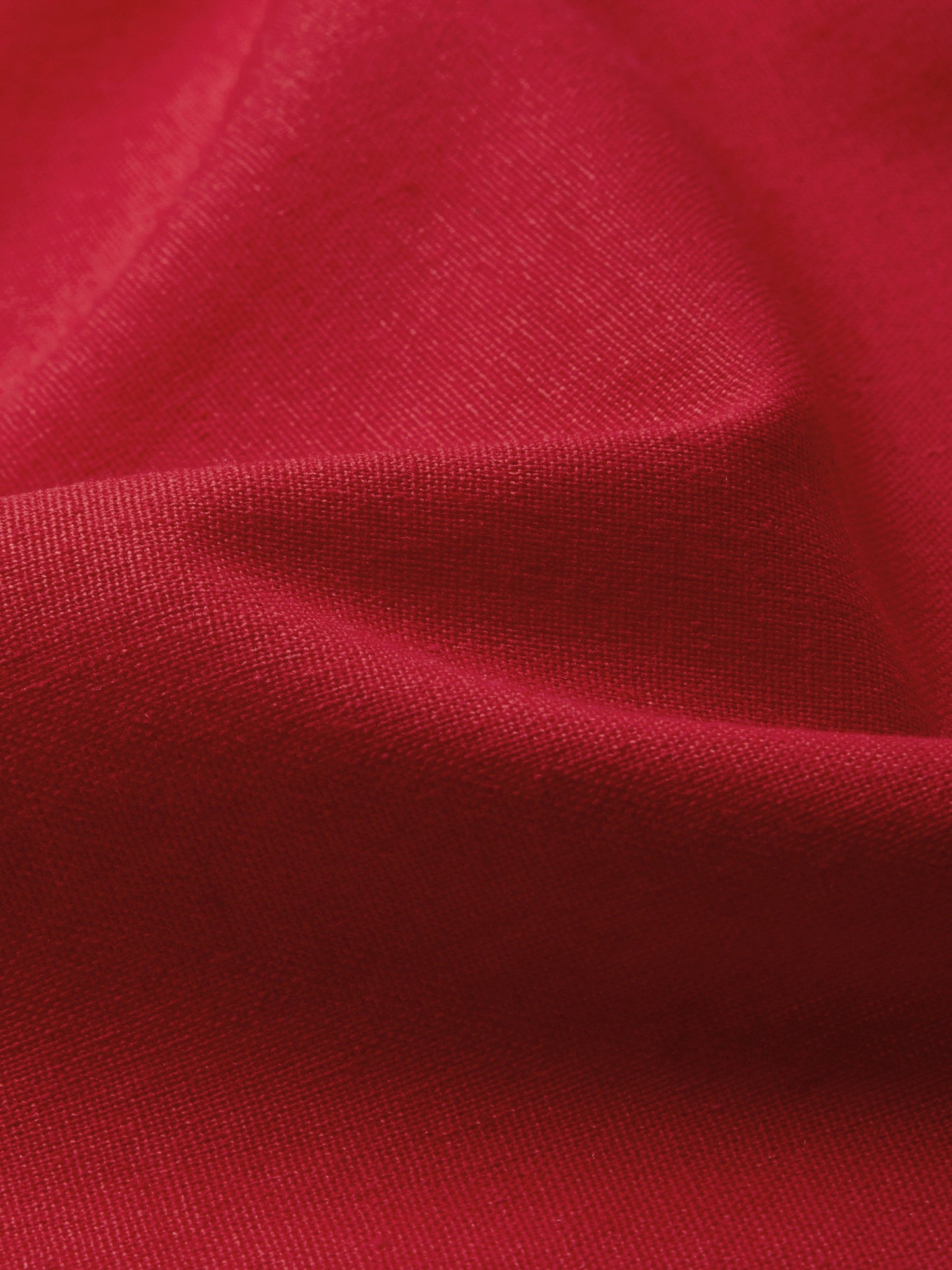 Robe Midi en Lin, Manches Mi-Longues, Col Châle, Unie, Boutonnée, Style Vintage Français, Rouge