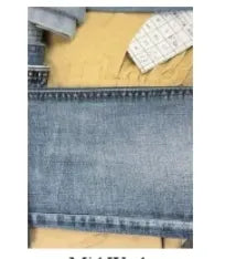 Wash Pleated High Rise Straight Leg Crop Jeans Without Belt
