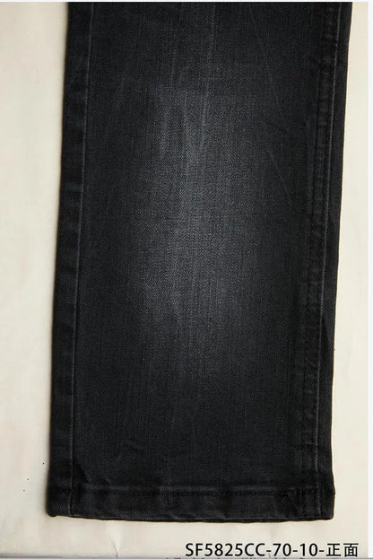 Wash Button Tab Roll Hem Mid Waist Straight Leg Crop Jeans