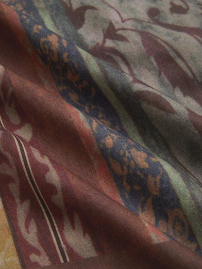 Robe longue en coton, sans manches, col carré, imprimé cachemire, fines bretelles, vacances, vintage, marron