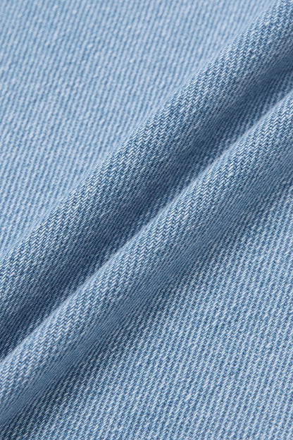 Wash Floral Embroidery Mid Rise Straight Leg Jeans
