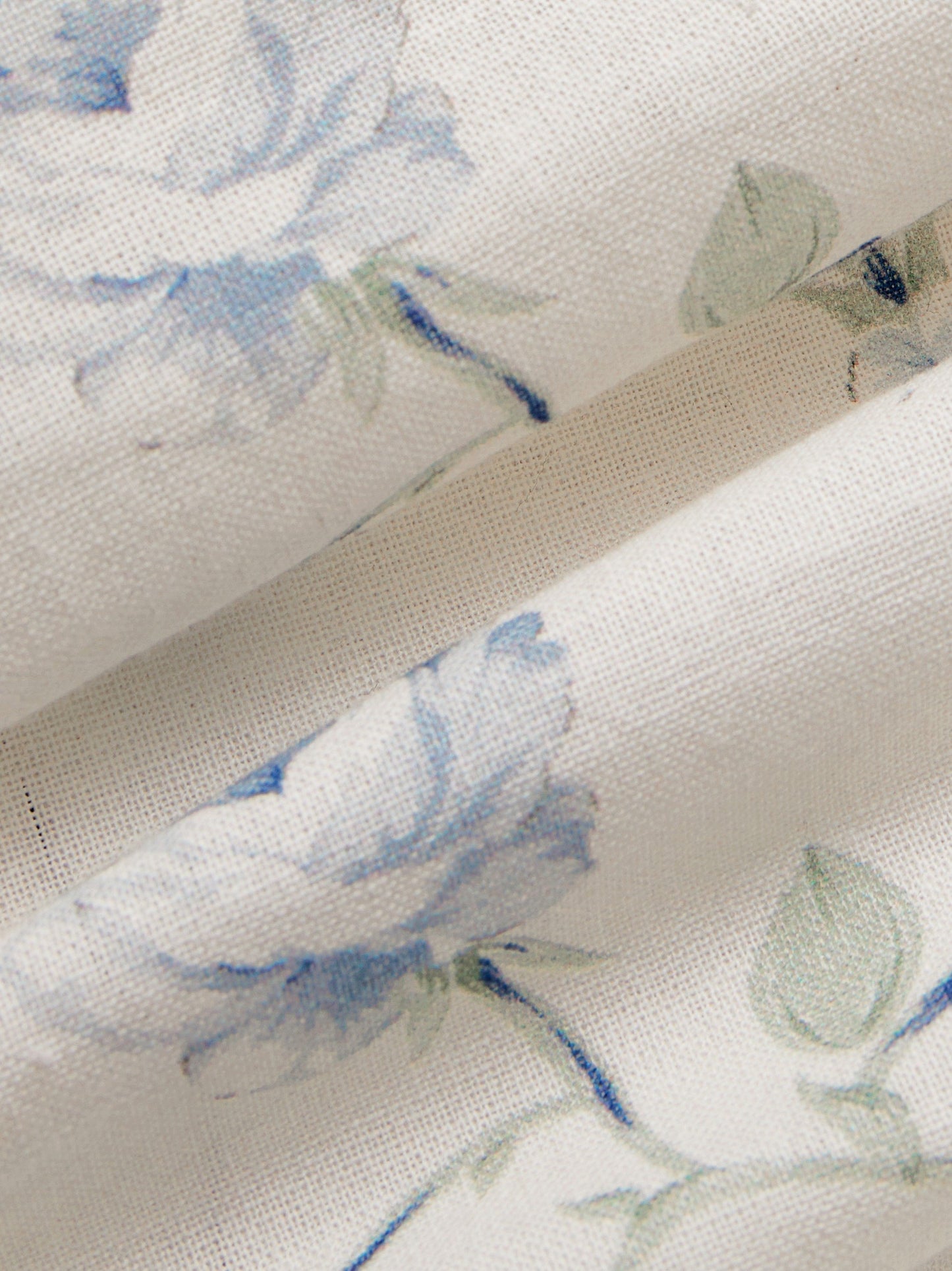 Robe longue en lin, Manches 3/4, Col en V, Mélange de lin, Bleu