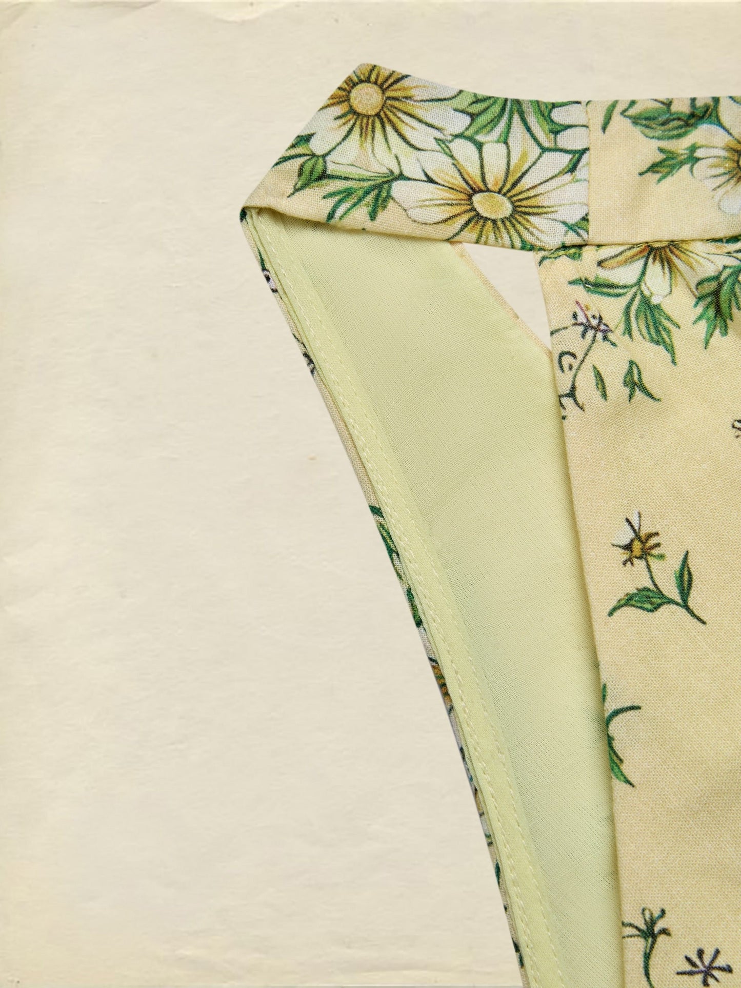 Robe longue en coton, sans manches, col en V, à fleurs, fleurs en 3D (détachables), vacances, vintage, jaune