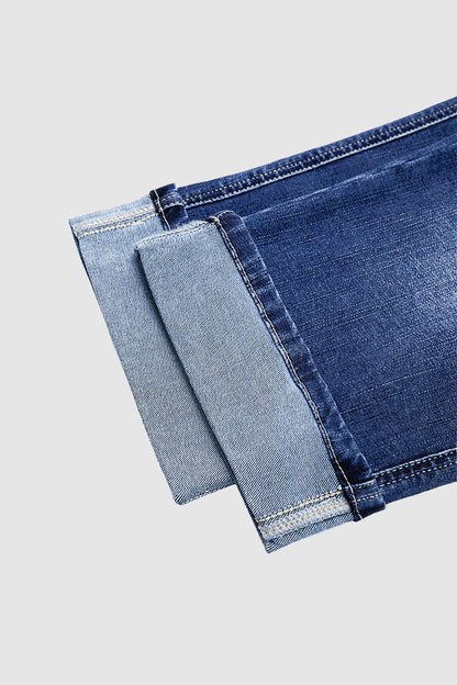 Wash Roll Hem Mid Rise Capri Skinny Jeans
